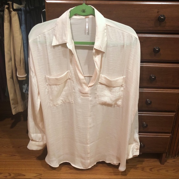 Free People Starry Night Silky Blouse - Picture 2 of 4